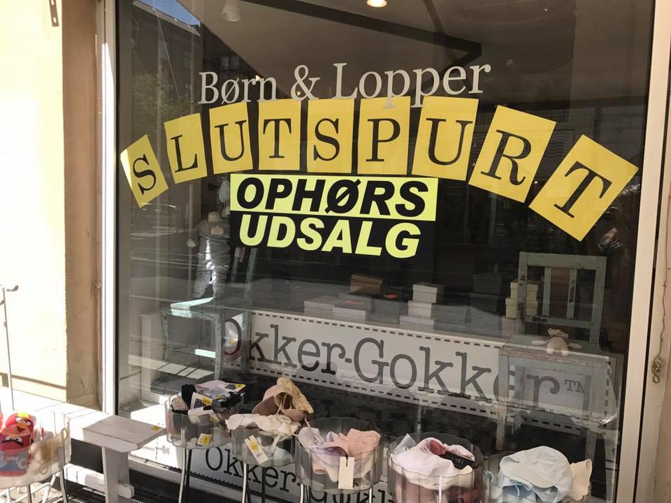 Stort ophørs udsalg hos Okker-Gokker Børn Lopper - Frederiksberg