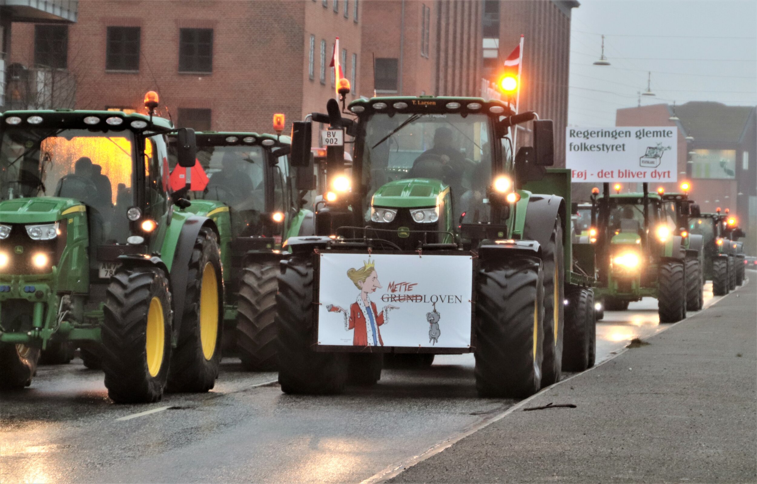 Over 450 traktorer med i lørdagens demonstration i København