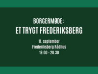 Borgermøde: Et trygt Frederiksberg